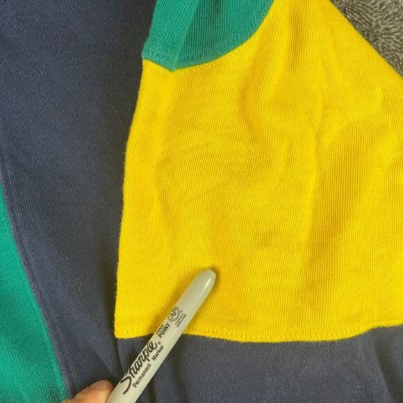 Vtg Boston Traders Heavyweight Colorblock Rugby Polo Men's XL Preppy Cotton - Picture 7 of 11